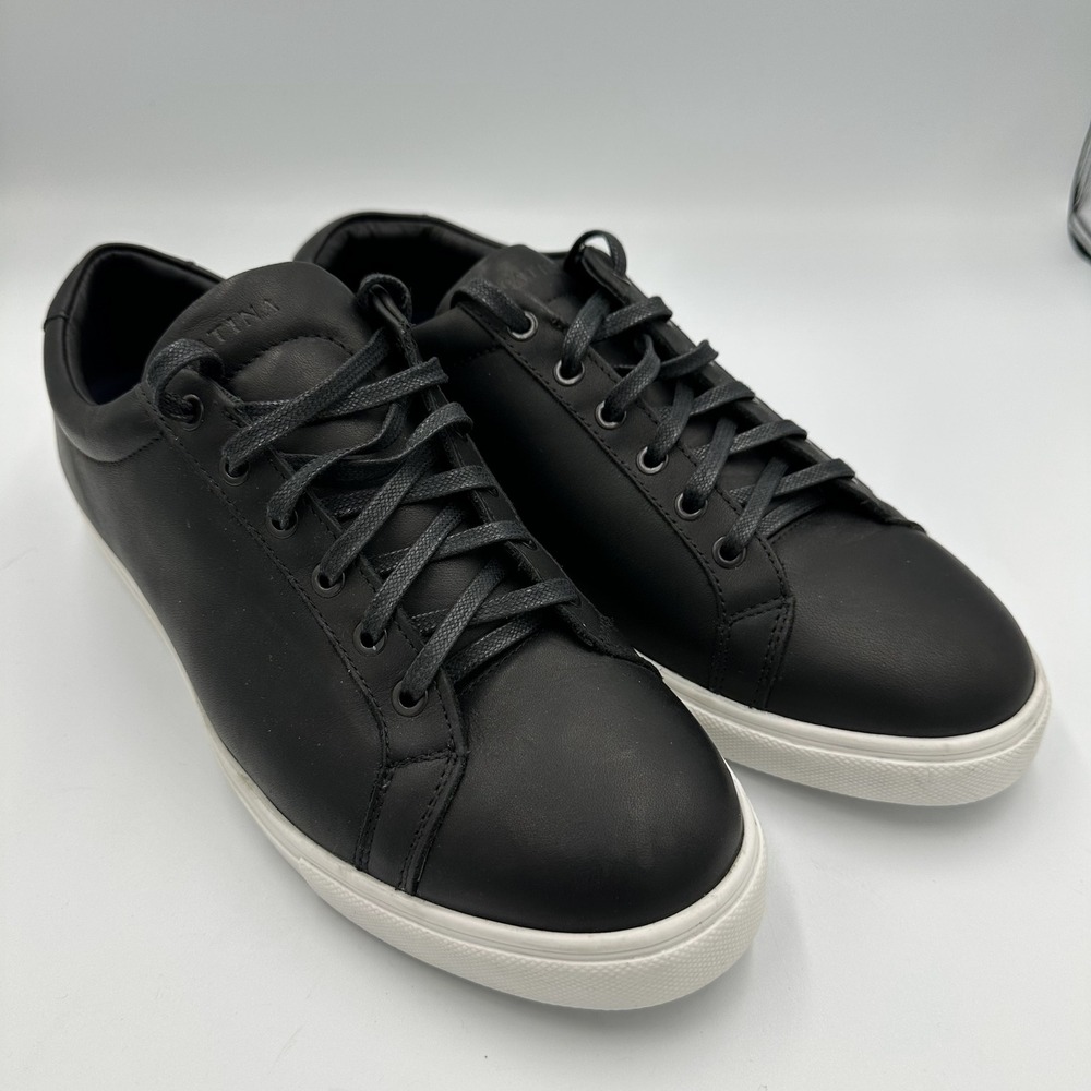 Portland Leather PATINA Mens‎ Black LaceUp Low Top Fashion Sneakers 9 Streetwear